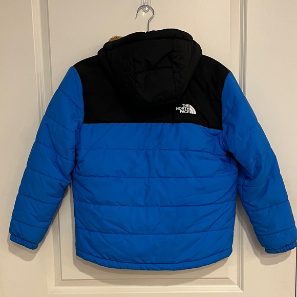 The North Face Black and Blue Jacket with Brown Lining - Picture 2 of 5